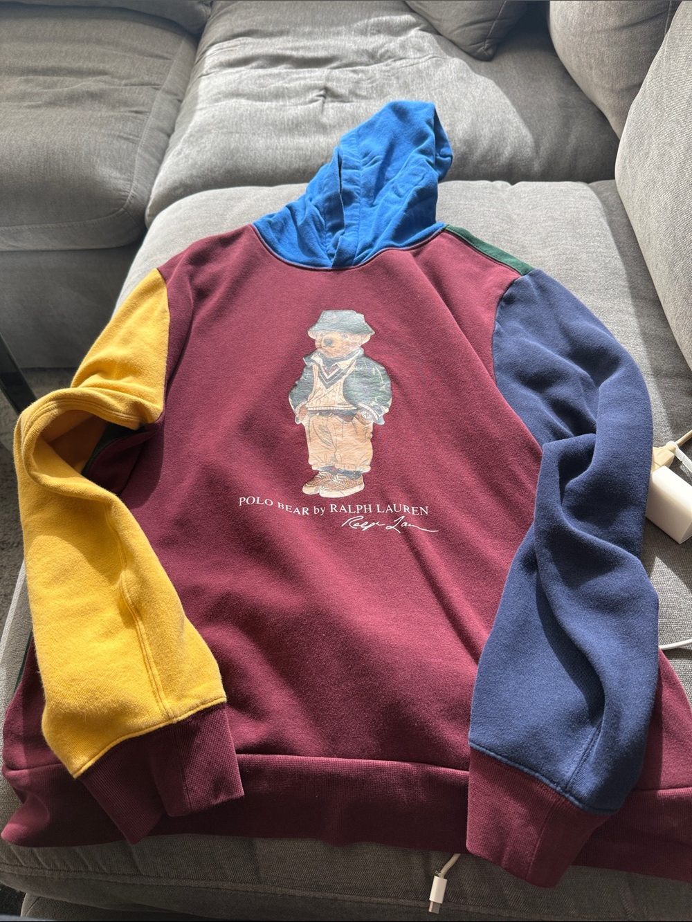 Colorblock Ralph Lauren Bear Hoodie